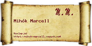 Mihók Marcell névjegykártya